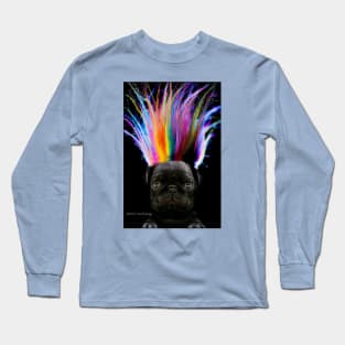 Rainbow Hair Pug Long Sleeve T-Shirt